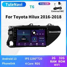 For Toyota Hilux Car Radio GPS Multimedia Player Android Screen Carplay Auto DSP
