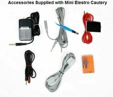 MINI CAUTERIZACIÓN ELECTROQUICAL Accesorios Suministrados y Mini Interruptor Electro Pie A+