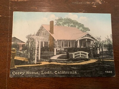 Vintage Corey Home Lodi California Postcard