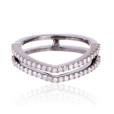 0.475ct Diamond Ring 925 Sterling Silver