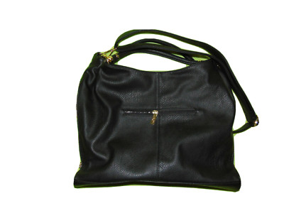 Imo Imoshion Usa Black Vegan Leather Purse Large New