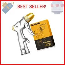 FANHAO Upgraded Garden Hose Nozzle Sprayer, 100% Heavy Duty Metal Handheld Water