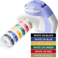 For 3D DYMO Embossing Label Maker with 6 Label Tapes | Organizer Xpress，9mm