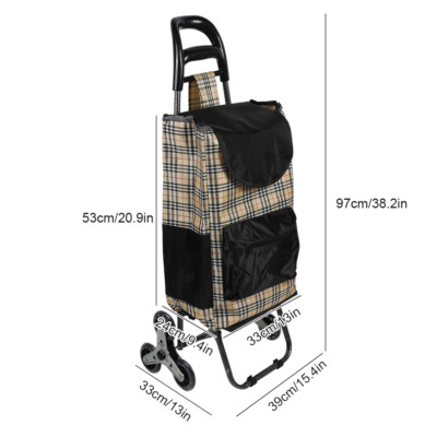 Einkaufstrolley Einkaufsroller Einkaufswagen klappbar Tragetasche 3+3 Radsystem