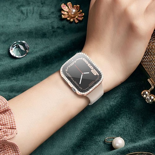 For Apple Watch Series 8 7 Snap On Bling Case Cover Screen Protector 41/45mm - 第 8/8 張圖片