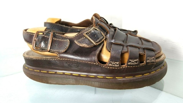 Dr Doc Martens Mens Fisherman Sandals Brown Buckle Leather Size 13 | eBay