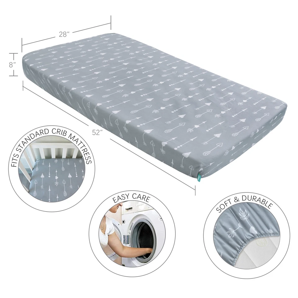 幼儿床单 3 件套婴儿床床单套装幼儿床透气柔滑柔软 — 第 3/4 张图片