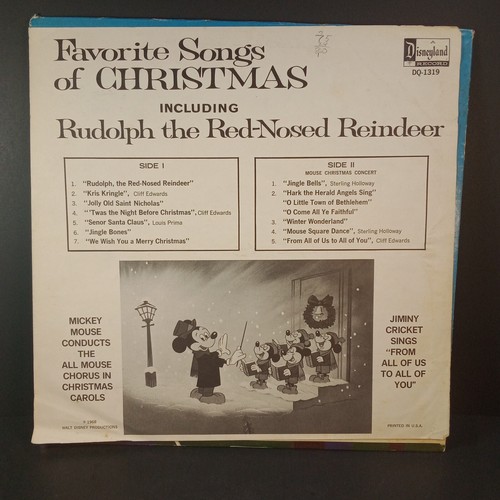 Disneyland Records Favorite Songs Of Chistmas DQ-1319 - Picture 3 of 15