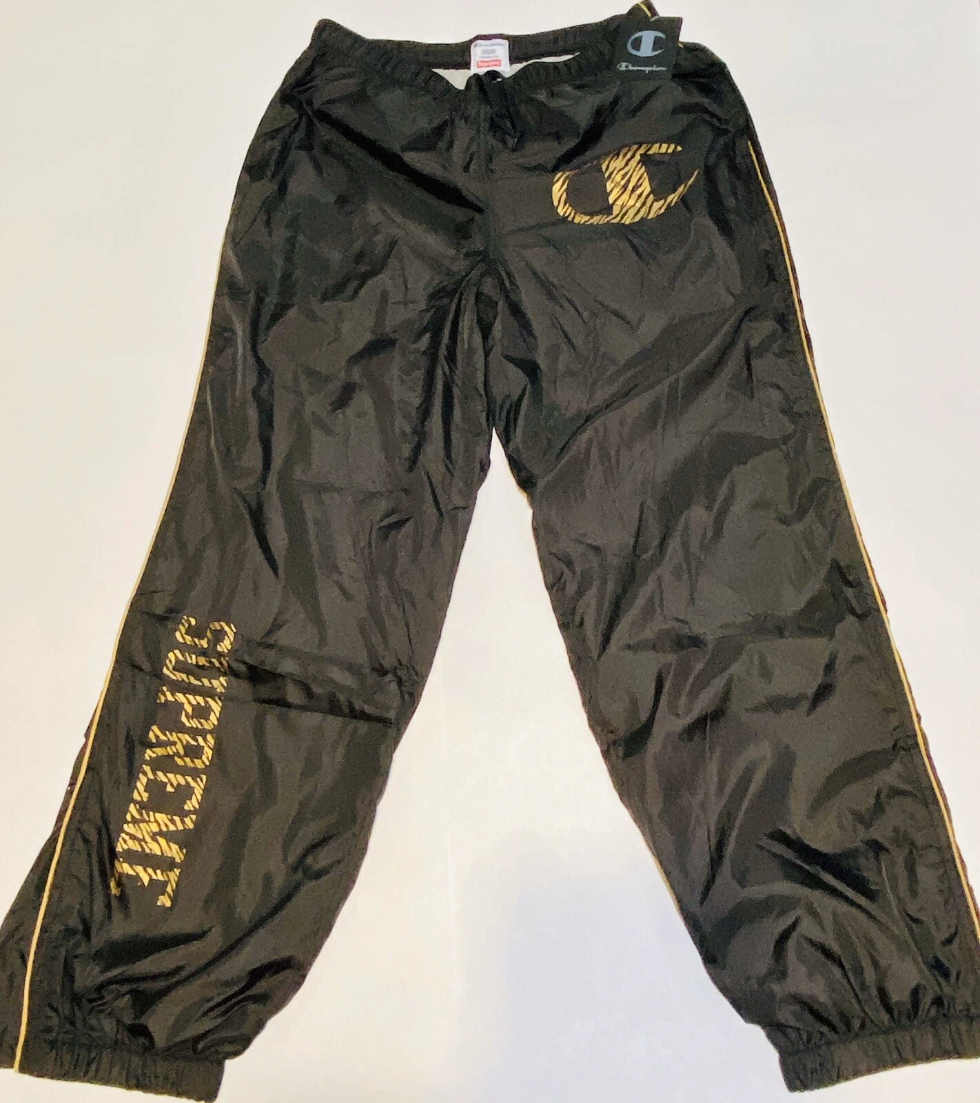 Pantalon de survêtement coupe vent coupe vent homme rayure tigre moyen NEUF Supreme Champion