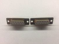 2x Da15s 15 Position D-sub Receptacle Female Socket Connector Panel Mount Solder 2x Da15s 15 Position D-sub Receptacle Female Socket Connector Panel Mount Solder