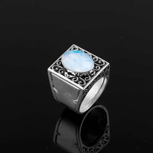 Poison Ring, Moon Stone, Labradorite, Gemstone Poison Ring,925 Sterling Silver