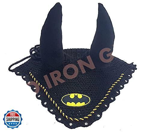 Cofano orecchio di cavallo BATMA Rete Cappello Cappuccio Maschera velo mosca completo Pannob Pony (Pony)