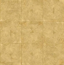 Wallpaper Faux Gold Leaf Crackled Squares, 56 sq ft / bolt