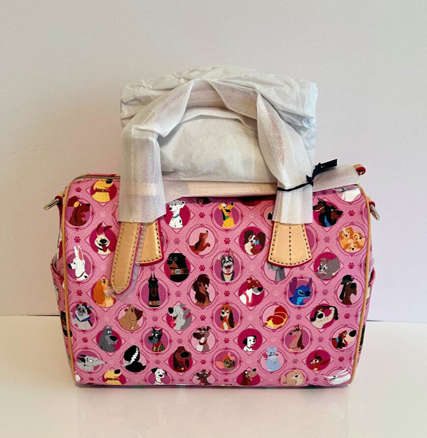 2018 Disney Dooney & Bourke Purse DOGS Pink Satchel Shoulder
