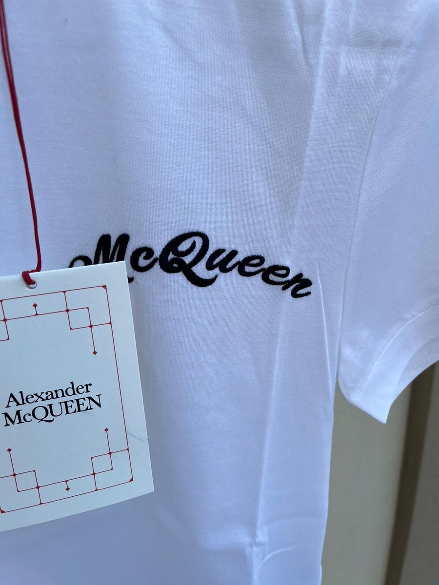 Alexander McQueen , Logo T-Shirt SS in White , BNWT XS | eBay