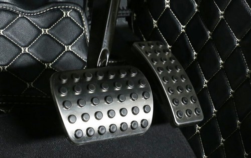 Silver Aluminum Brake Pedal Accelerator Pedal Cover For Benz GLE GLS 2016-2019 - Bild 5 von 12