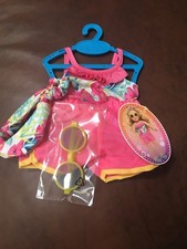 MY Life As Doll Tropical Ruffle Swimsuit W/Headband Sunglasses  Shorts 18"