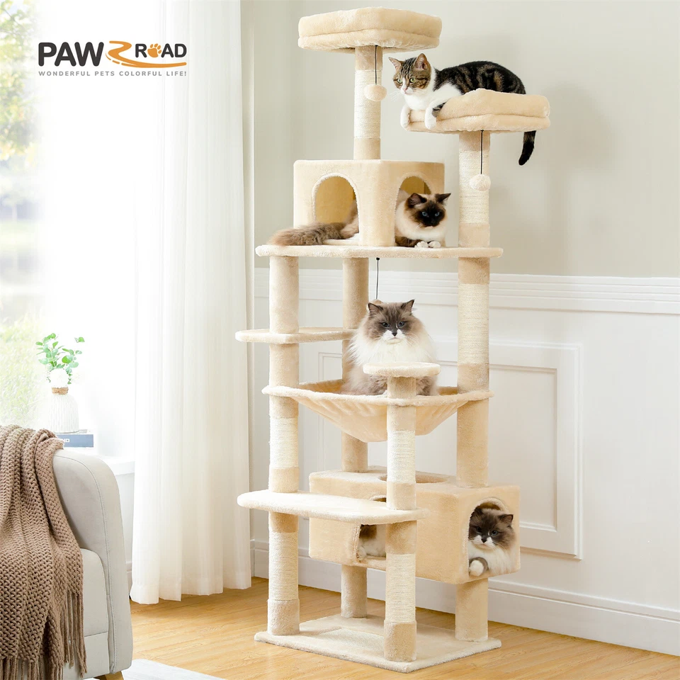 PAWZ Road Cat Tree Tower Condo Scratching Post Scratcher House for Large Cats - Image 3 of 4