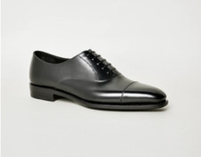 Handmade Men Black Leather Oxford Shoes,Classic Black Office Shoes, Black Shoes