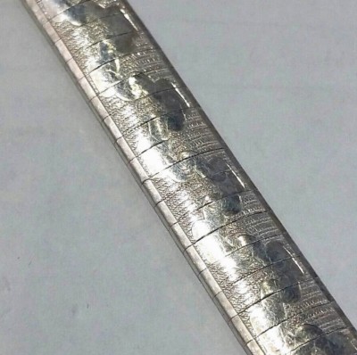 7'' Sterling Silber 925 Italien 10,5 mm Ausgefallene Gliederkette Armband Wunderschön!
