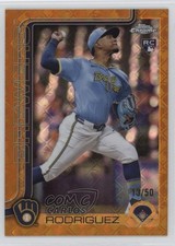 2025 Topps Chrome Logofractor Edition Gold Refractor 13/50 Carlos Rodriguez 5i3