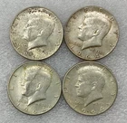 1964 Kennedy Half Dollars (2) 1964-D & (2) 1964 - 90% Silver US Coins Lot of 4