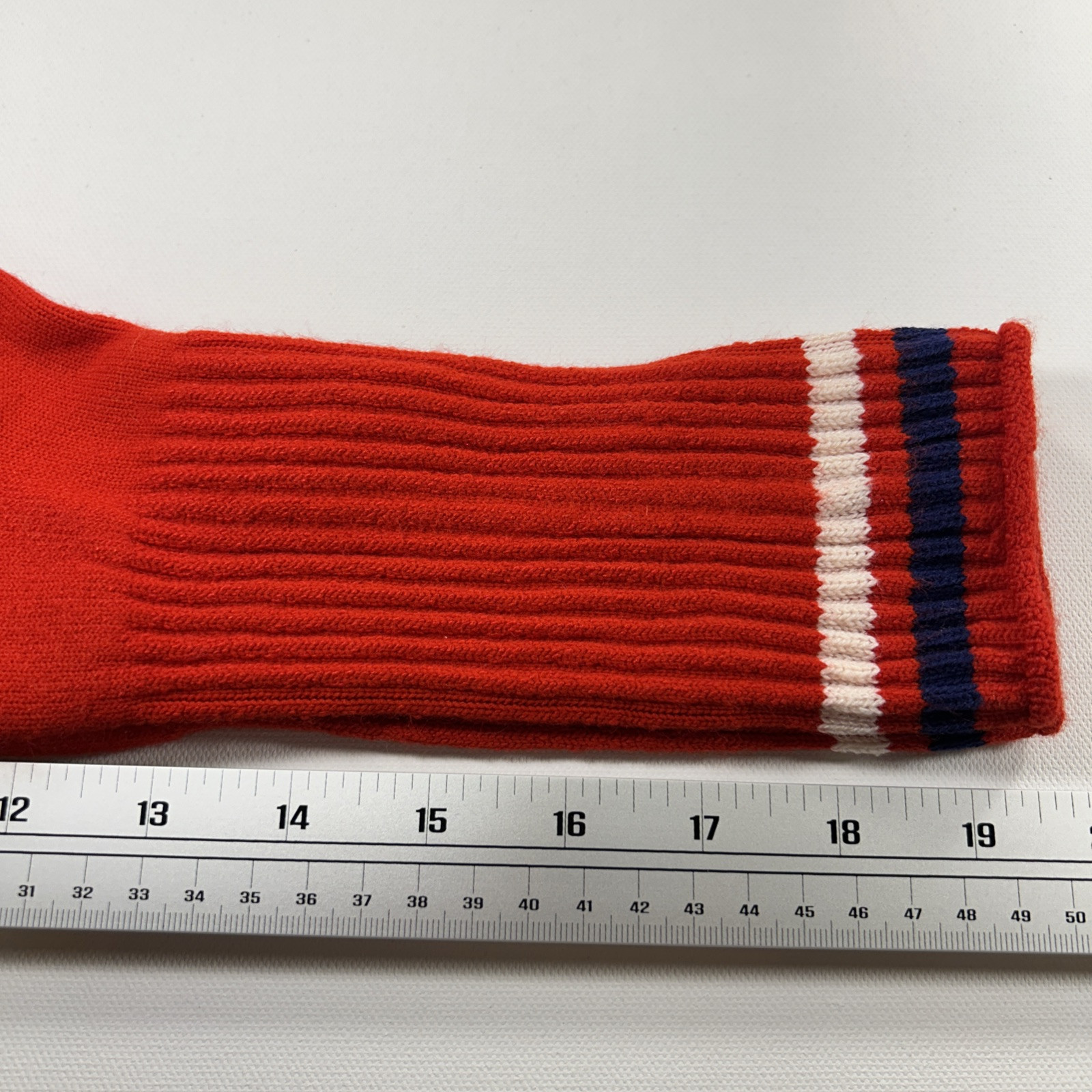 SAOLA Calze professionali vintage suola ammortizzata rosso crew bianco blu righe anni 80 7 9 stile 509 USA