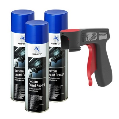 Unterbodenschutz überlackierbar Bottom Guard Recoat Spray 3x 500ml + PG