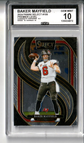 2024 PANINI SELECT BAKER MAYFIELD #108 PREMIER LEVEL CCG GEM MINT 10