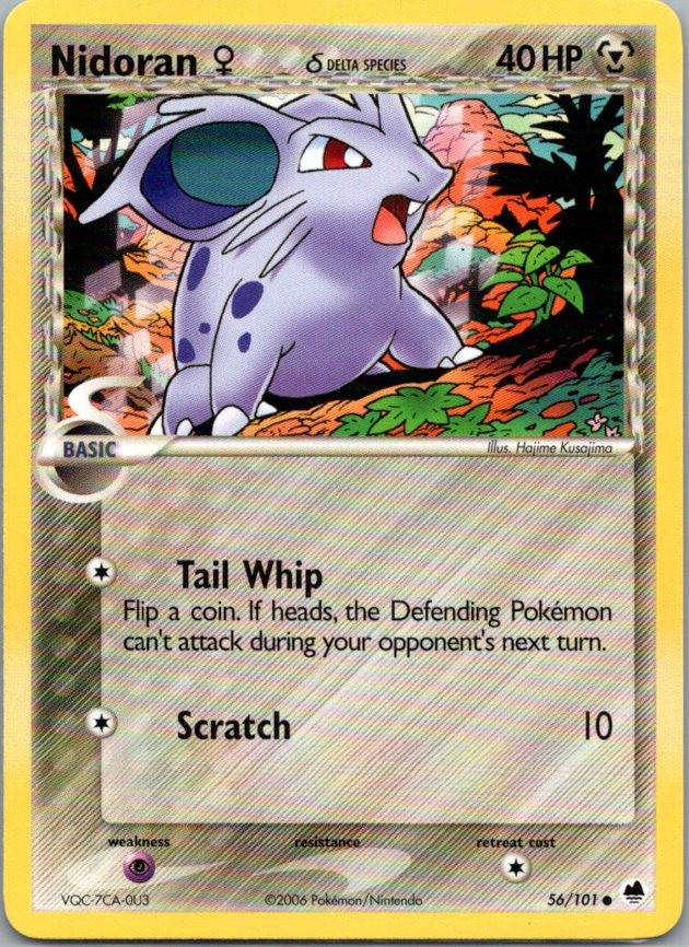 Nidoran F (Delta Species) 56/101 Common Dragon Frontiers LP