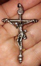 💯  Antico Crocifisso In Argento.  Cod.1012a Croci 