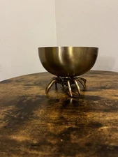 Target Threshold 28 oz Stainless Steel Gold Halloween Spider Candy Bowl PB Dupe