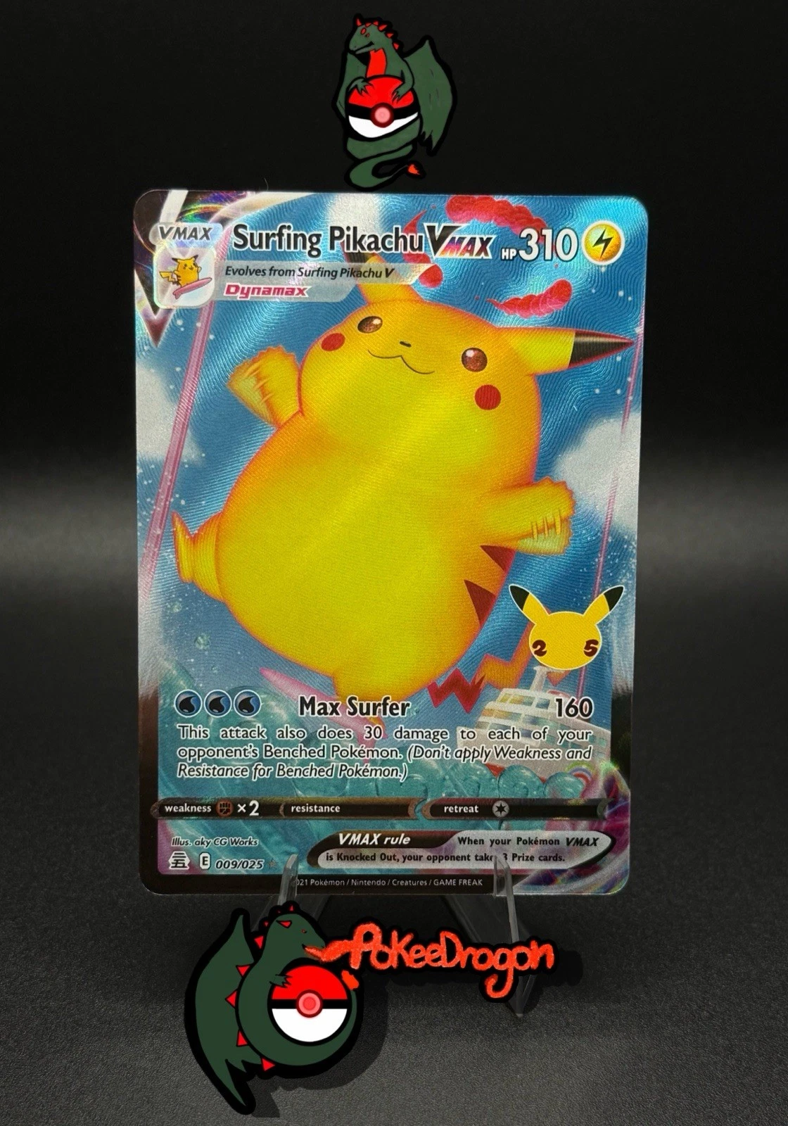 Surfing Pikachu VMAX 2021 Celebrations #009/025 Holo Price