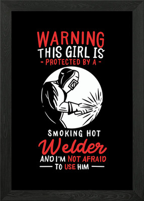 Warnung Dieses Mädchen ist gerahmt Wandbild Poster Leinwanddruck Bild