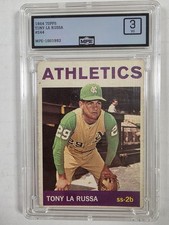 1964 Topps #244 Tony LaRussa Kansas City Athletics Rookie Baseball Card VG MPE . rookie card picture