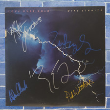 Dire Straits | signed lp | 5 members |  Love Over Gold