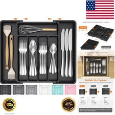 Robust and Elegant Silverware Organizer - Adjustable Storage for Kitchen Drawers