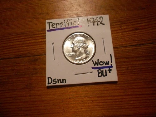 1942 Washington Quarter BU+ TERRIFIC!!!! COOOOOOOOL!!!!!!