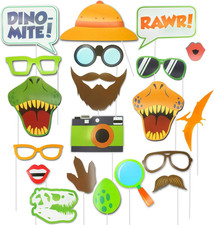 Dinosaur Photo Booth Props - Dinosaur Birthday Party Supplies Dino Colorful Phot