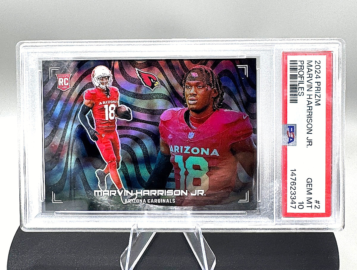 🔥 2024 Prizm Profiles Marvin Harrison Jr PSA 10 RC SSP (Case Hit) 🔥