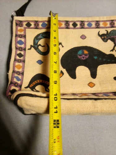 Vintage El Paso Saddle Blanket Vegan Cotton Huge Tote Purse Boho Festival 10x17 - Picture 5 of 11