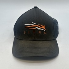 SITKA  Hat Cap Stretch Outdoor OSFA Black Fishing Hunting Alaska Mesh Snap Back