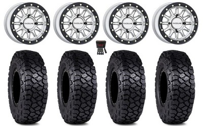 Raceline Alpha Hyper 15'' Wheels Silver 35'' Intersect Tires Pioneer 1000 / Talon