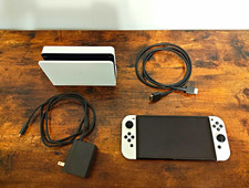 Imagen de Nintendo Switch OLED Model Console White/Black w/ Dock HDMI Cable & AC Adapter