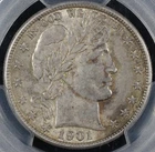 1901 50c Barber Half Dollar PCGS AU 53