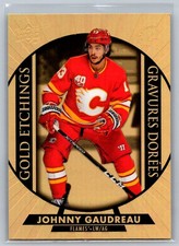 2020-21 Upper Deck Tim Hortons #G-4 Johnny Gaudreau Gold Etchings Calgary Flames