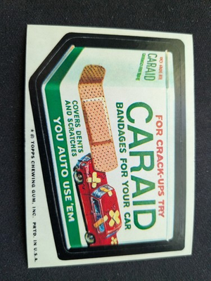 #ad #ad 1974 Topps 10th Wacky Package Sticker NNO Caraid Bandages EX $2.99