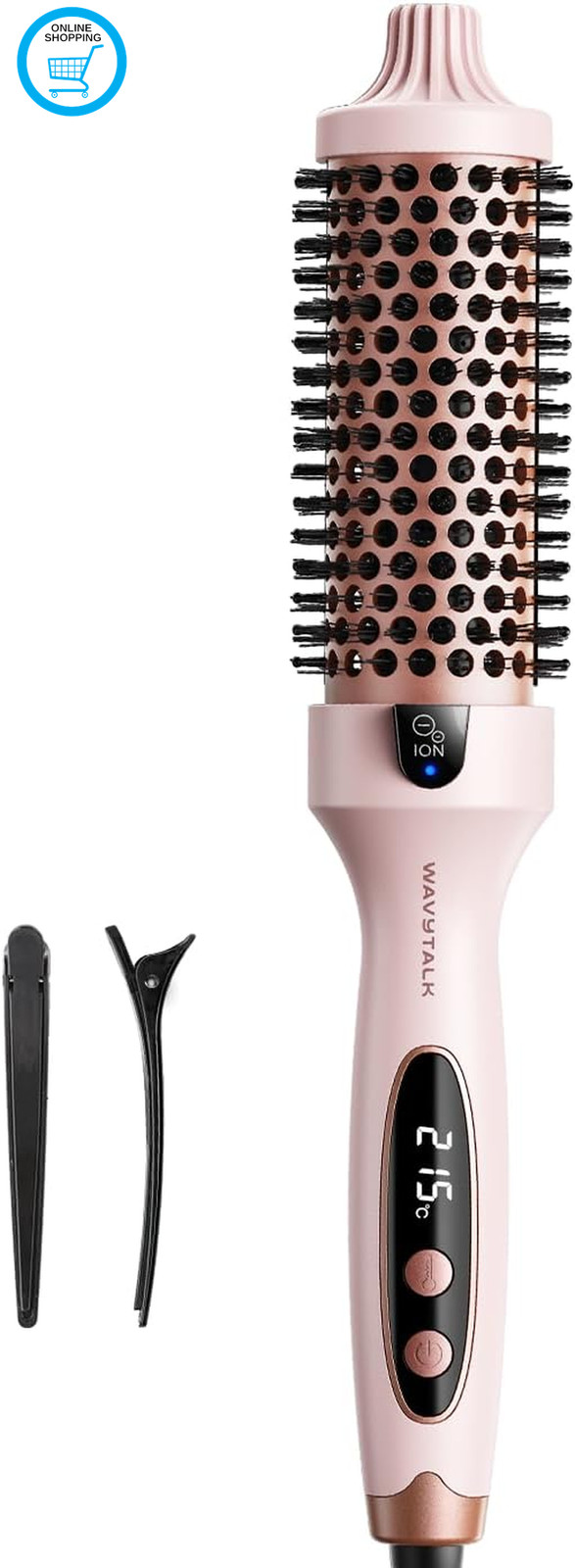 Thermal Brush, Blowout Boost Ionic round Heated Hot Brush, to Make Hair Smoother