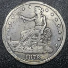 1878-S Trade Silver Dollar US Silver Coin $1 VF Details Very Fine Damage