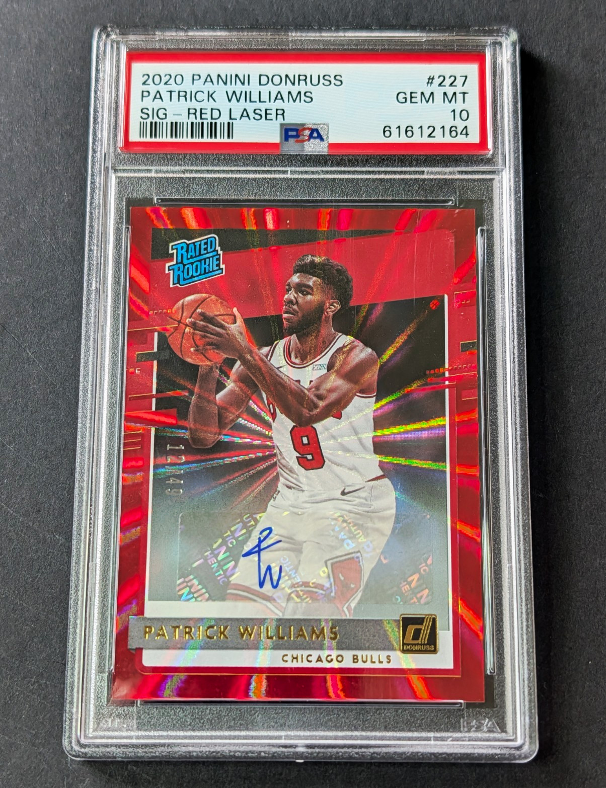 Panini Donruss 2020-21 Patrick Williams RC Auto Red Laser /49 #227 PSA 10